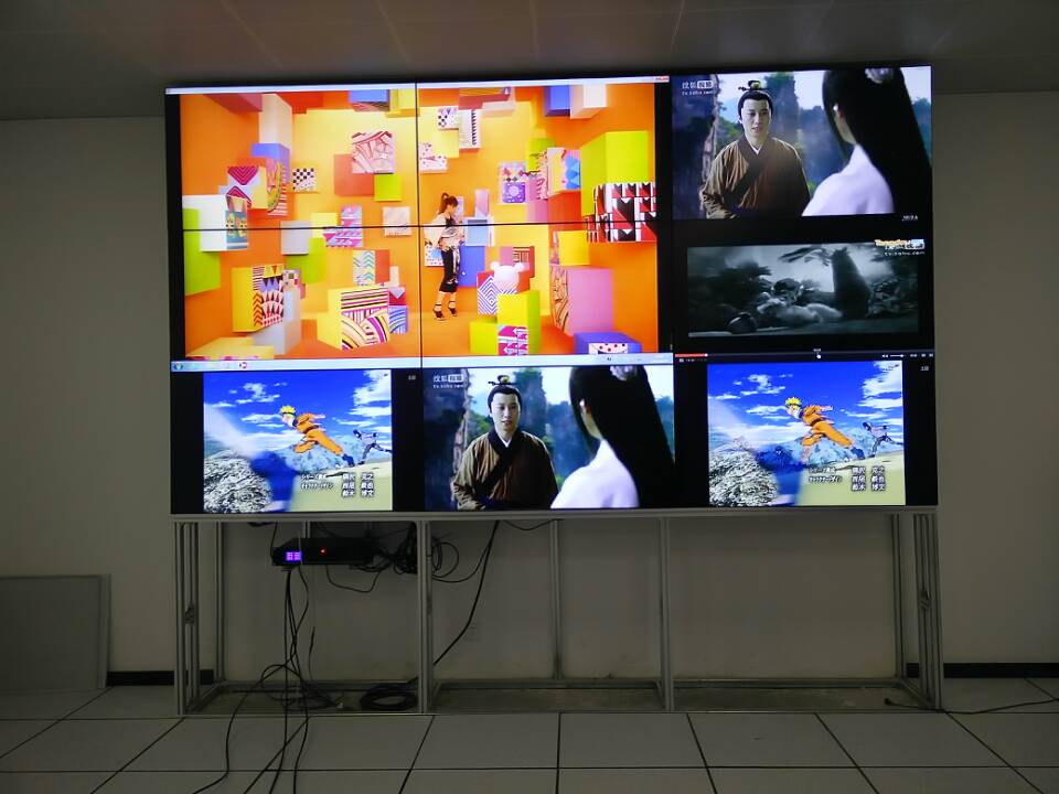 高清55寸3.5mm拼缝3乘3大屏